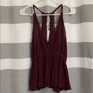 Burgundy tank